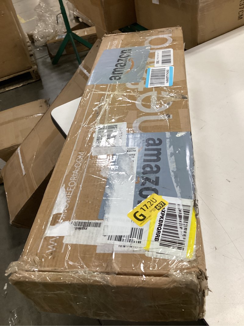 Condition photo showing As Is for Homeforia White Floating Shelves 24 inch, High End Solid Real Wood 24inch Bathroom Floating Shelf for Wall Mounted, White Wooden 24in Floating Shelves, Heavy Duty Bracket, 24 X 6.5 X 1.75 in, Set of 3 Classic White - Soft Neutral Satin Pack of 3 24 inch