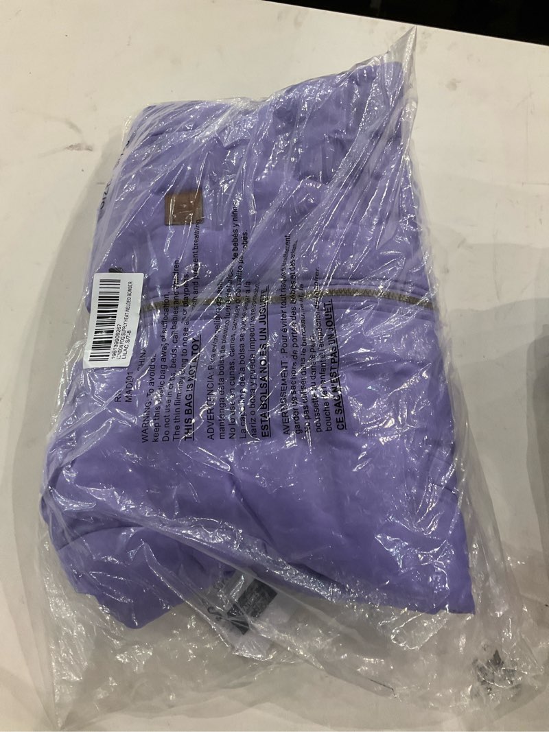 LONDON FOG Unisex Kid's Midweight Quilted Puffer Jacket Hooded Coat, Lilac