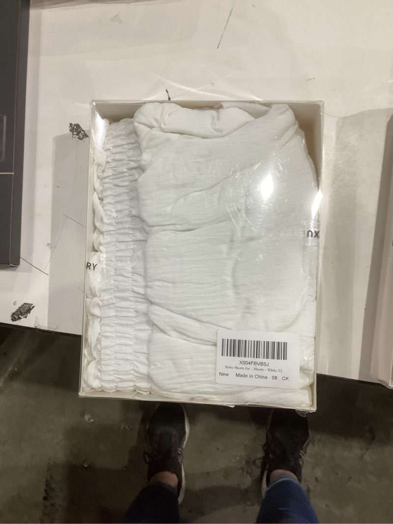 Condition photo showing New/Like New for Bubble Skirt for Women Boho High Waisted Ruffled Cute Casual Dressy Mini Summer Going Out Bloomer Skater Outfit X-Large A White