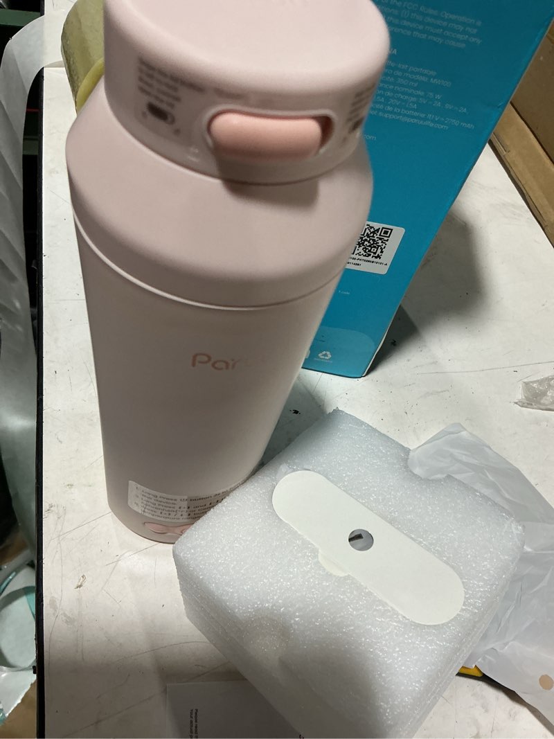 Condition photo showing Good Condition for paruu portable bottle warmer for travel, easy-clean wide mouth, portable milk warmer with fast heating for night feeding, 7-temp control, large 12oz capacity, ideal gifts for new parents, pink