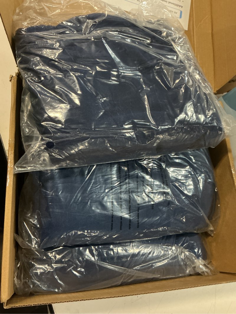 Condition photo showing New/Like New for Wokceer Wedding Arch Backdrop Cover (7.2FT, 6.6FT, 6FT) Set of 3 Spandex Fitted Arch Covers Round Top Chiara Arches Covers Stretchy Backdrop for Birthday Party Ceremony Banquet Decor 7.2FT,6.6FT,6FT Navy Blue