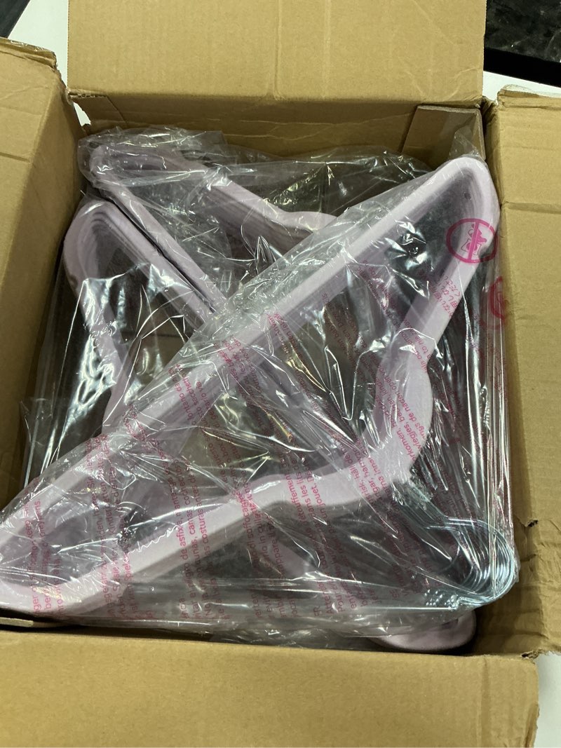 Condition photo showing Good Condition for house day lt-purple velvet hangers 60 pack, non slip clothes felt hanger heavy duty for coat, premium slim space saving suit hangers for closet organizer, 360° rotating silver hook 60 pack purple orchid