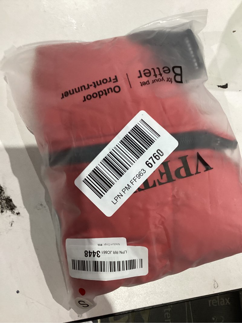 Condition photo showing New/Like New for Dog Winter Coat,Warm Jacket Paded Fleece Pet Vest with Built in Harness, Windproof Reflective Cozy Adjustable Snow Pet Coat Clothes with Zipper for Small Medium Large Dogs Red Small