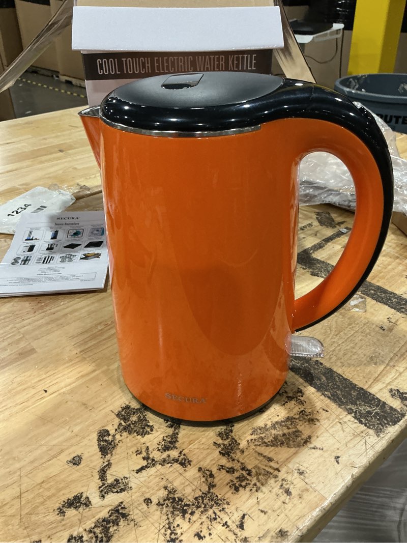 Condition photo showing Good Condition for secura original stainless steel double wall electric water kettle 1.8 quart with auto shut-off & boil-dry protection, orange swk-1701do/hb-3227b orange 1.8 quarts