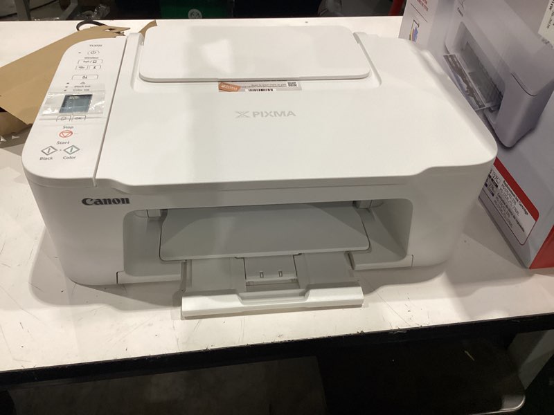 Condition photo showing As Is for canon pixma ts37 22 wireless color inkjet all-in-one printer - print copy scan - mobile printing - print up to 7.7 ipm - up to 60 sheets capacity - 1.5"" lcd - wi-fi (2.4/5 ghz) + hdmi cable, white