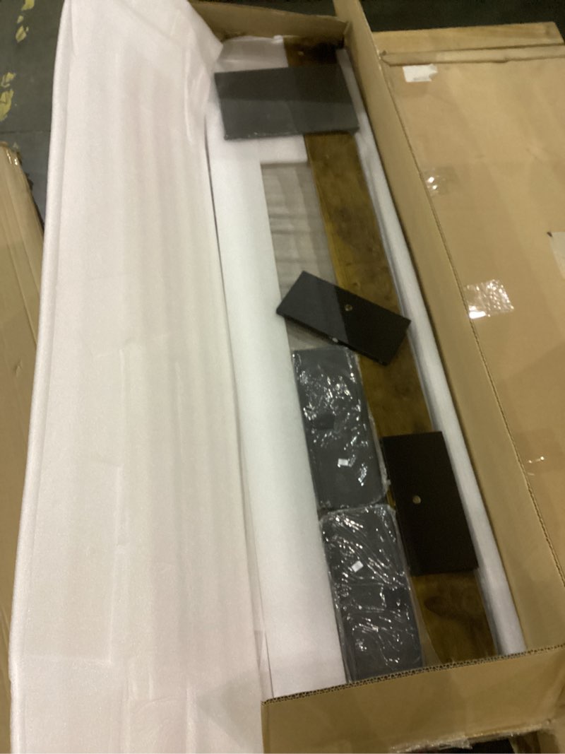 Condition photo showing As Is for Agilestic 55 x 24 Inches Height Adjustable Electric Standing Desk with 2 Drawers, Stand Up Electric Desk Adjustable Height, Sit Stand Computer Gaming Table with Splice Board, Rustic Brown Rustic Brown 55 x 24 Inches