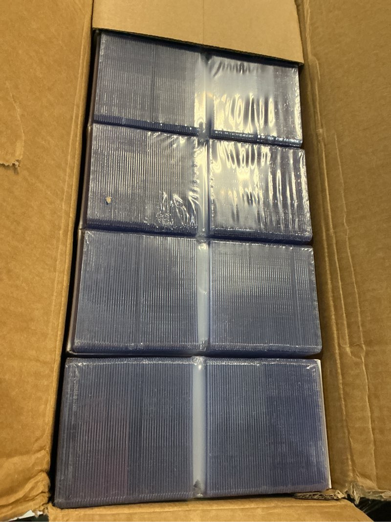 Condition photo showing New/Like New for 2000 card sleeves top loaders for cards, 3" x 4" hard plastic toploaders, baseball card protectors, trading card holder for football sports cards (1000 toploaders + 1000 penny sleeves) 1000 hard sleeves + 1000 soft sleeves