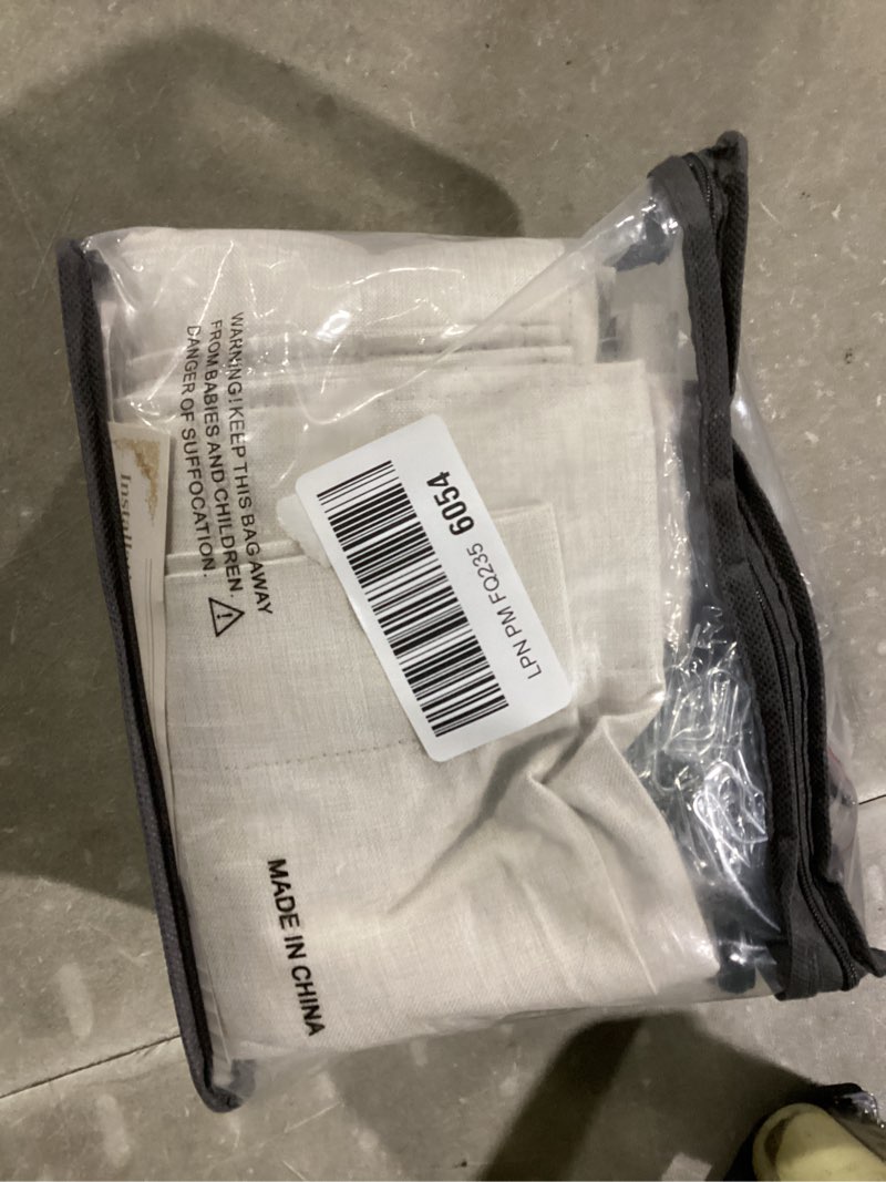 Condition photo showing Good Condition for room darkening curtains 63 inches long,small bay window blackout dining room curtains boho linen 63 inch length 2 panels insulated hook belt back tab pocket pleated drapes cream beige (w50" x l63") birch 50"w x 63"l (pack of 2)