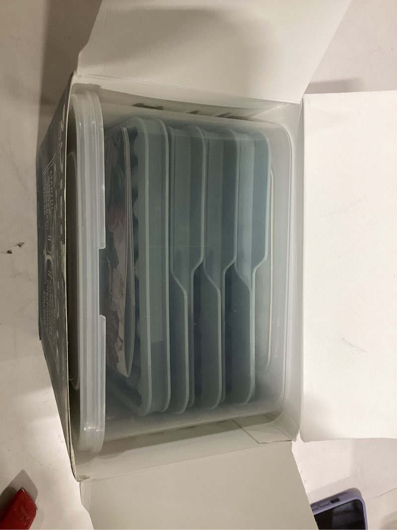 Condition photo showing Good Condition for wibimen mini ice cube trays, 0.55” tiny pebble ice for iced coffee & cocktails, fast chill, easy twist release, stackable with lid & storage bin (4 pack, blue) 4pack/0.55in blue