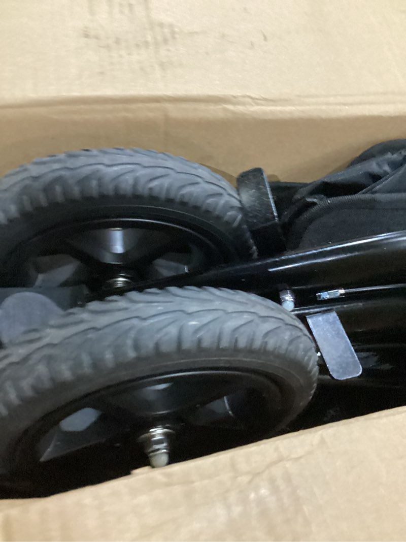 Condition photo showing As Is for RollisRoll Walkers for Seniors with Seat, Foldable Rollator Walker, Reinforced Aluminum Frame, 10" Big Rubber Wheels for All Terrain, Built-in Cable, Lightweight Rolling Walker, Burgundy