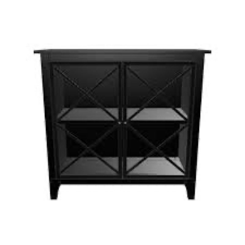 (Could incomplete sold as is good condition)Allen +roth accent cabinet black finish/34in
