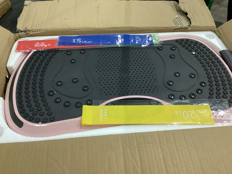 Condition photo showing Good Condition for Vibration Plate Exercise Machine for Lymphatic Drainage, Vibration Machine for Full-Body Weight Loss Shaping, Vibrate Fitness Platform 400 Lbs & 200 Adjustable Speeds for Women Men Home Pink