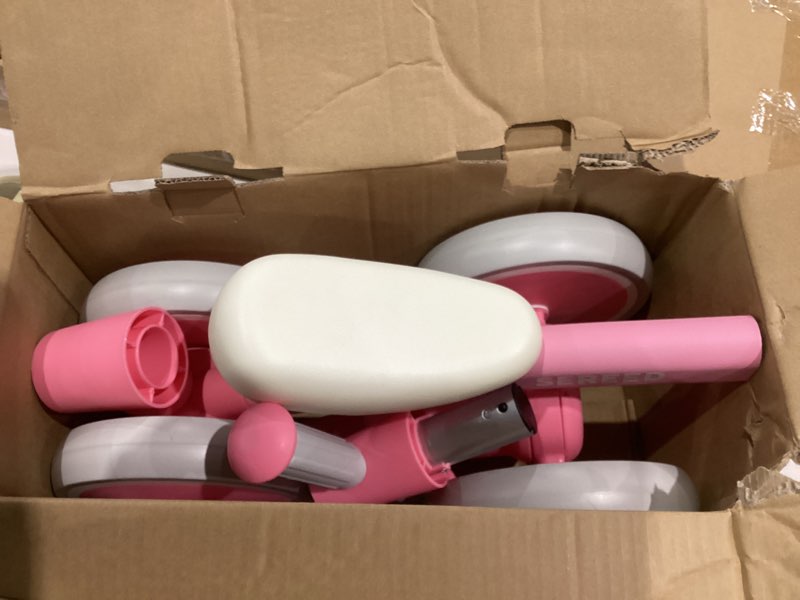Condition photo showing Good Condition for sereed baby balance bike for 1 year old boys girls 12-24 month toddler balance bike, 4 wheels toddler first bike, first birthday gifts pink new