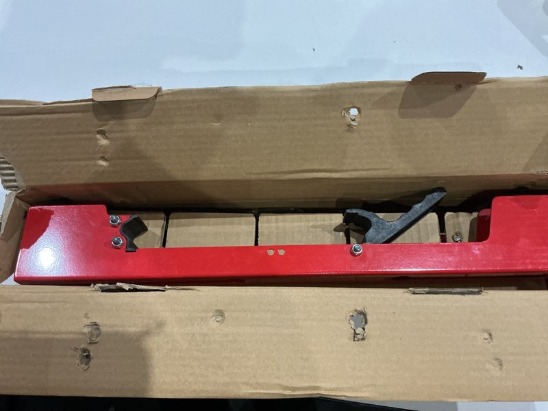 Condition photo showing Good Condition for replacment parts mounting lightweight portable miter saw stand quick attach tool compatible with dms01a dms03a pm-7002 mounting brackets red