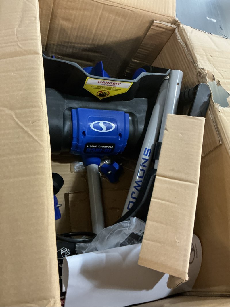 Condition photo showing As Is for Snow Joe 320E Electric Snow Shovel | 10-Inch | 8-Amp, Blue