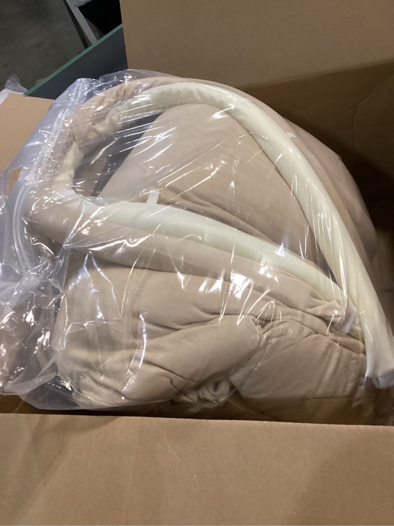 Condition photo showing Good Condition for 5-in-1 Baby Play Gym and Tummy Time Mat, Tummy Time Pillow & 12 Learning Cards, Plush Activity Mat with 6 Toys, Baby Gym, Convertible to Ball Pit, Cream