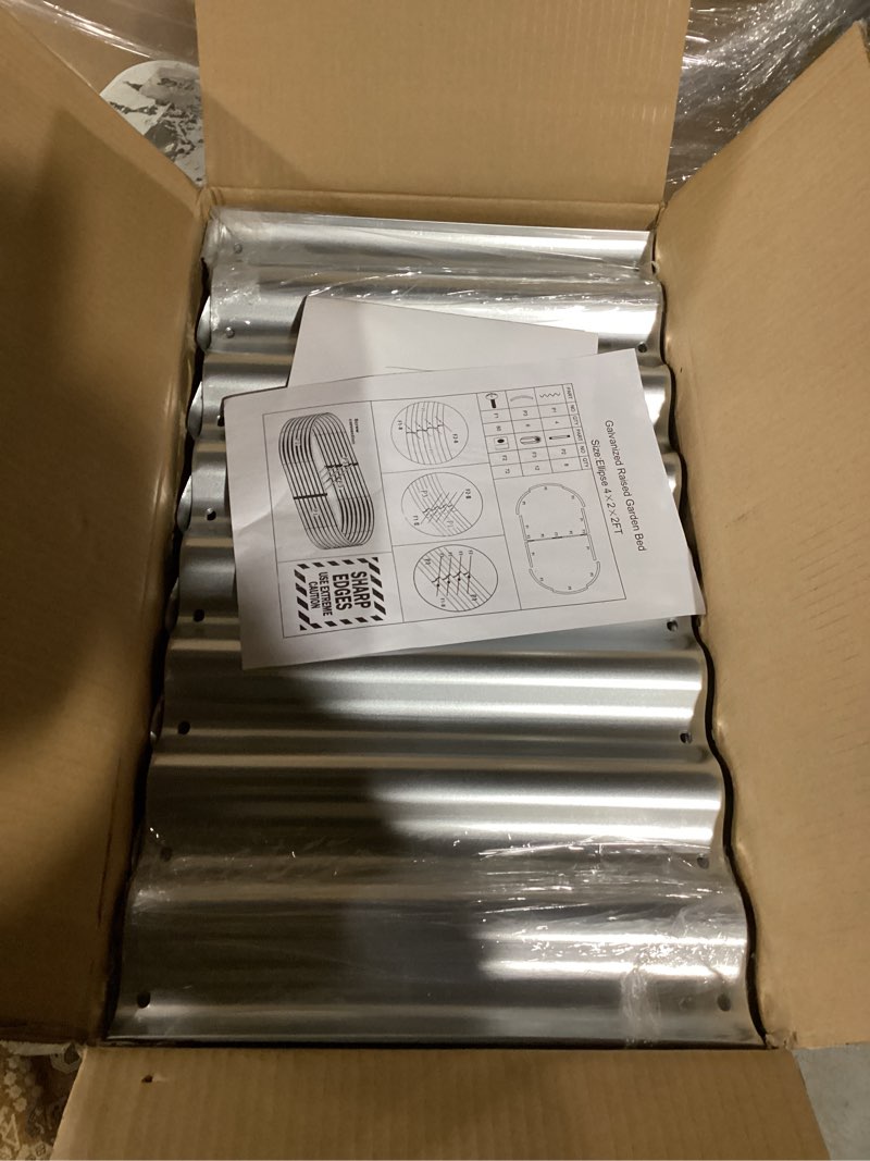 land guard 6x3x3ft rectangular galvanized raised garden beds, large-capacity metal planter box outdo