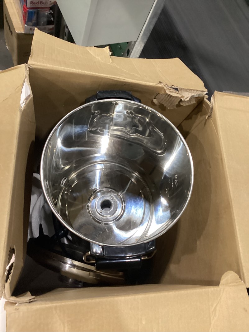 Condition photo showing As Is for USED MISSING REUSABLE FILTER HomeCraft 45-Cup Coffee Urn and Hot Beverage Dispenser with Double Dripless Faucet, Quick-Brewing, Stainless Steel 45 Cup Double Spigot