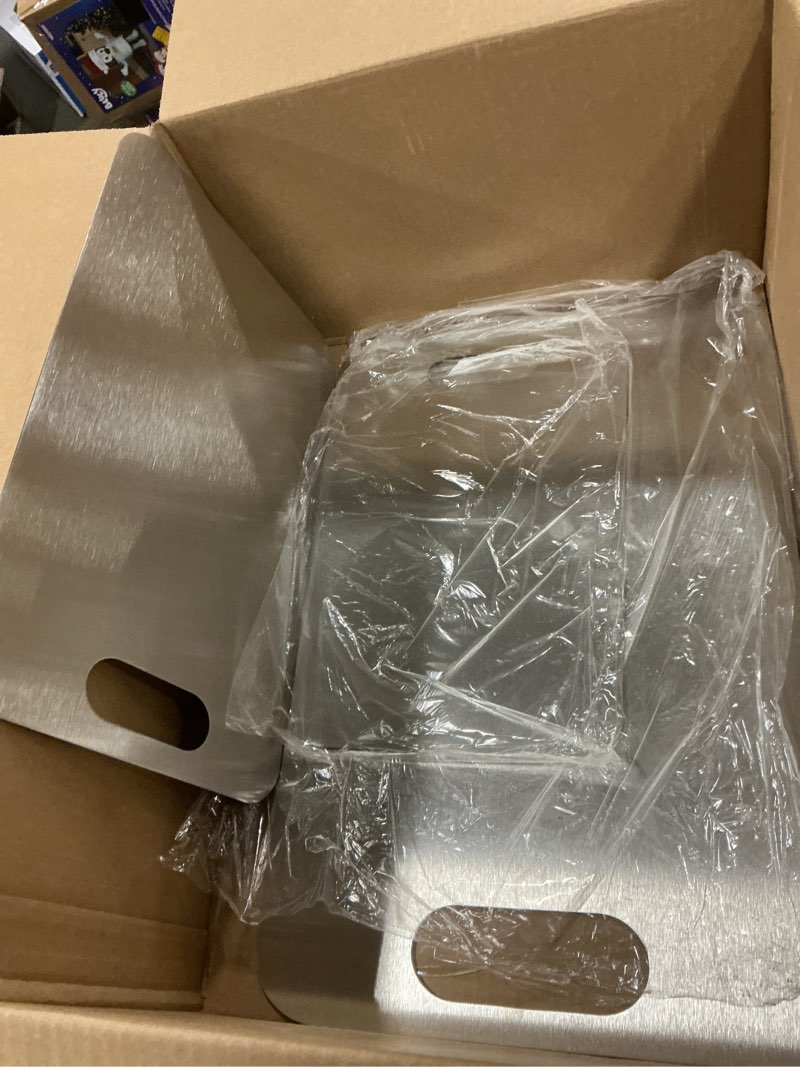 Condition photo showing New/Like New for 3Pcs Titanium Cutting Boards For Kitchen, 100% Pure Cut Titanium Cutting Board, Food Grade Quality, Double-sided non-toxic, Easy To Clean, Dishwasher Safe And Will Not Absorb Odors (12L*9W)+(14L*10W)+(18L*12W)