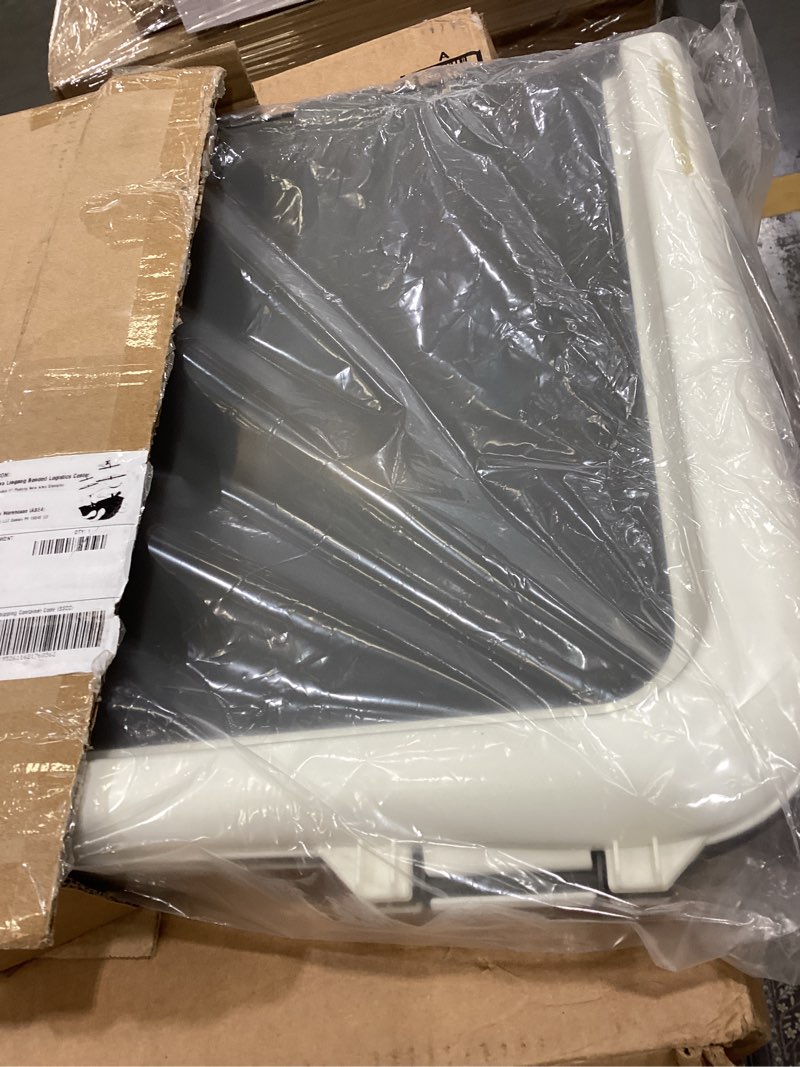 Condition photo showing New/Like New for Amazon Basics Dog Training Pad Holder, Secured Latches, Extra Thick and Non-Slip, Recycled Plastic, 28 x 34 inch, L, White and Charcoal 28'' X 34''