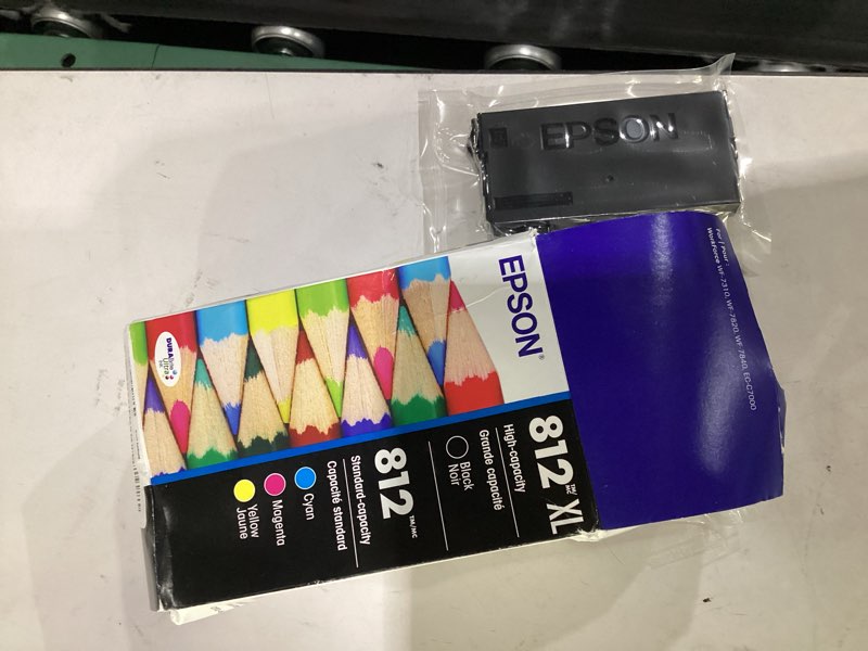 Condition photo showing Good Condition for epson 812 durabrite ultra ink high capacity black & standard color cartridge combo pack (t812xl-bcs) works with workforce pro wf-7310 ,7820, 7840, ec-c7000