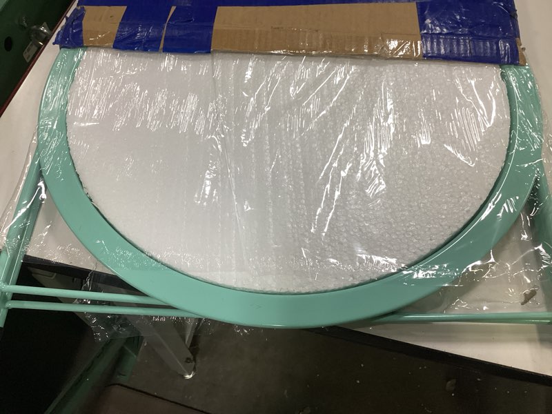 Condition photo showing Good Condition for garden 4 you end table metal side table green round folding tray cyan sofa small accent fold-able table, round end table tray, next to sofa table, snack table for living room and bed room