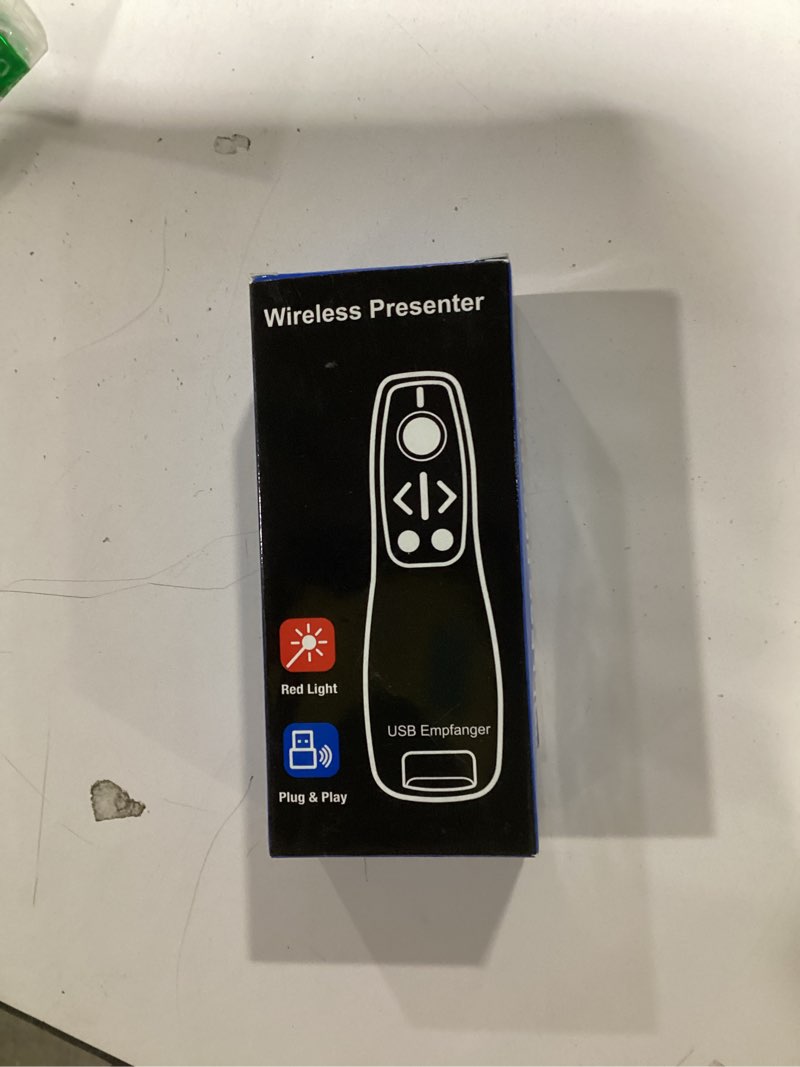 Condition photo showing New/Like New for Presentation Clicker Wireless Presenter Remote for PowerPoint, Powerpoint Clicker with Volume Control PowerPoint Slide Advancer for Mac, Computer, Laptop-E600 USB A/C