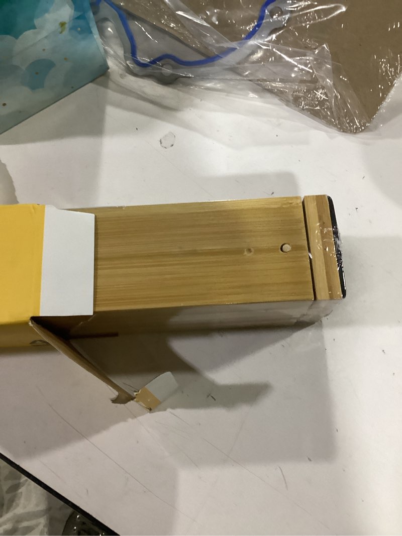 Condition photo showing New/Like New for spaceaid 4 pack bamboo drawer dividers with labels, kitchen adjustable drawer organizers, expandable organization for home clothes dressers (17-22 in, natural)