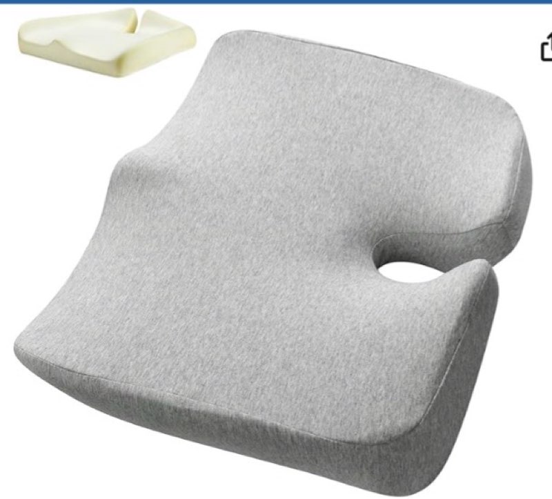 badink® extra large memory seat cushion, multifunctional for office or driving use, premium quality and durability,comfortable(21.5 * 17.7 * 4 inches)(light gray)