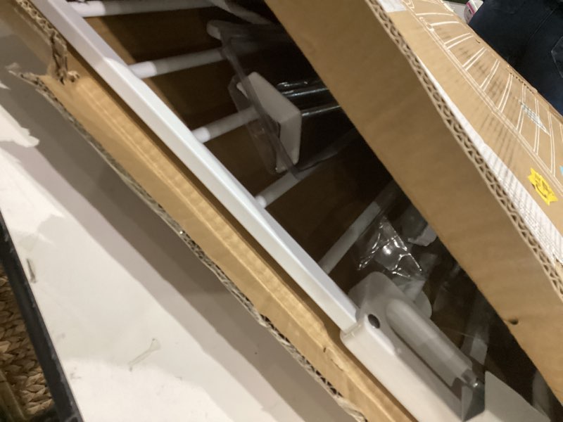 Condition photo showing Good Condition for Mom's Choice-GROWNSY Baby Gate for Stairs, 29.5"-48.4" Pressure Mounted Baby Gate for Top of Stair&Doorway with V-Shaped Rods, Anti-Trip Pedal, Extra Wide Stairs Dog Gate Easy Install w/Red Reminder White 29"-48"*30"