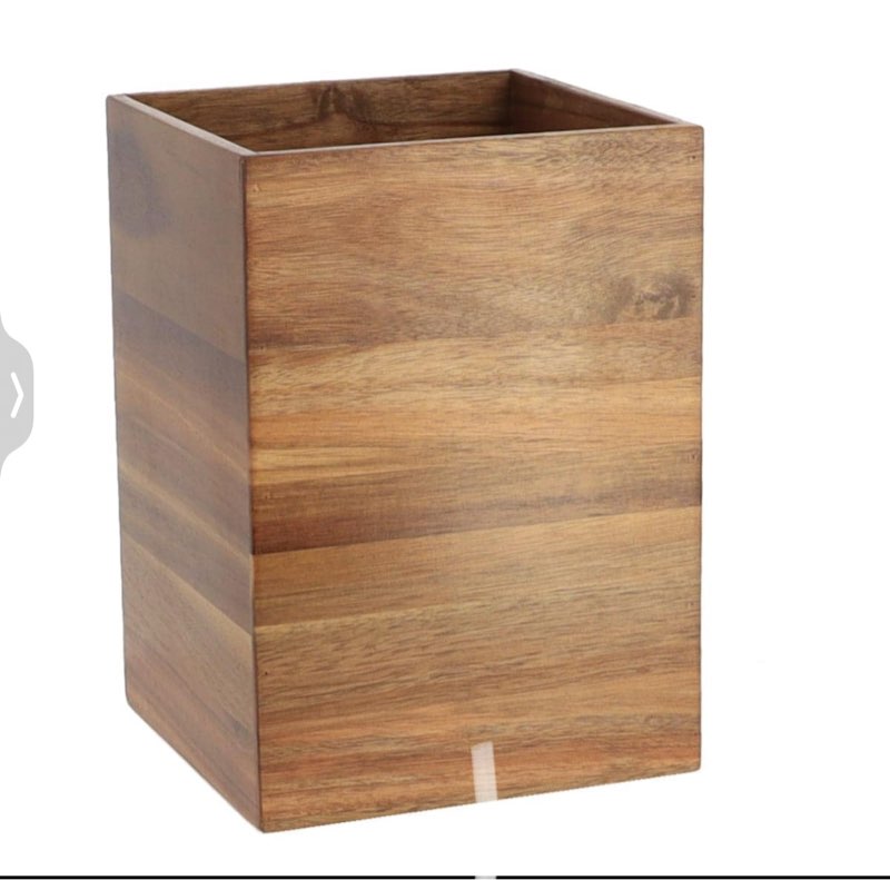 Acacia Square Waste Basket for Bathroom/Bedroom - 2 Gallons (7.5 Liters) - Elegant Design - Perfect for Home & Office - Compact & Durable 