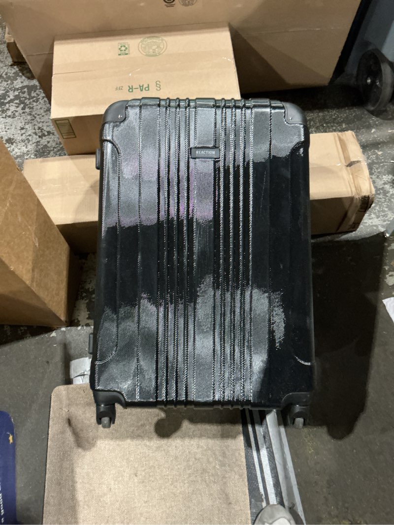 Condition photo showing Good Condition for kenneth cole reaction out of bounds lightweight hardshell 4-wheel spinner luggage, midnight black, 28-inch checked 28-inch checked midnight black