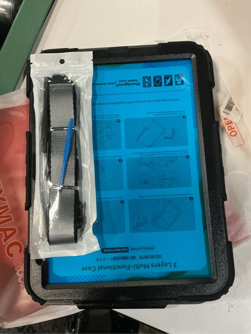 Condition photo showing Good Condition for seymac stock case for ipad (a16) 11th/10th generation 11''/10.9'' 2025/2022, full-body drop protection case with screen protector &360° rotate hand strap/stand, black black case for ipad (a16) 11th/10th generation 11/10.9''