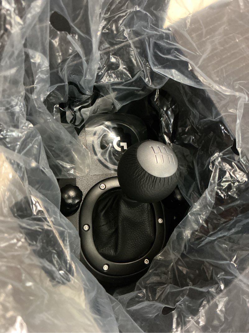 Condition photo showing New/Like New for logitech g driving force shifter – compatible with g29, g920 & g923 racing wheels for-playstation 5, playstation 4, xbox-series x|s, xbox-one, and-pc g series h-pattern shifter