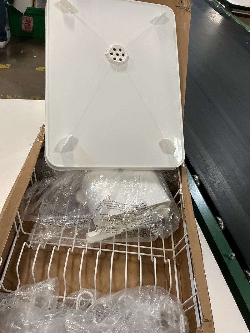 Condition photo showing Good Condition for toolf dish drying rack, dish racks for kitchen counter, stainless steel sink organization and storage essentials with cutlery holder, dish drainer, home and appartment decor, 12.4''w x 16.5''l, white xlarge white