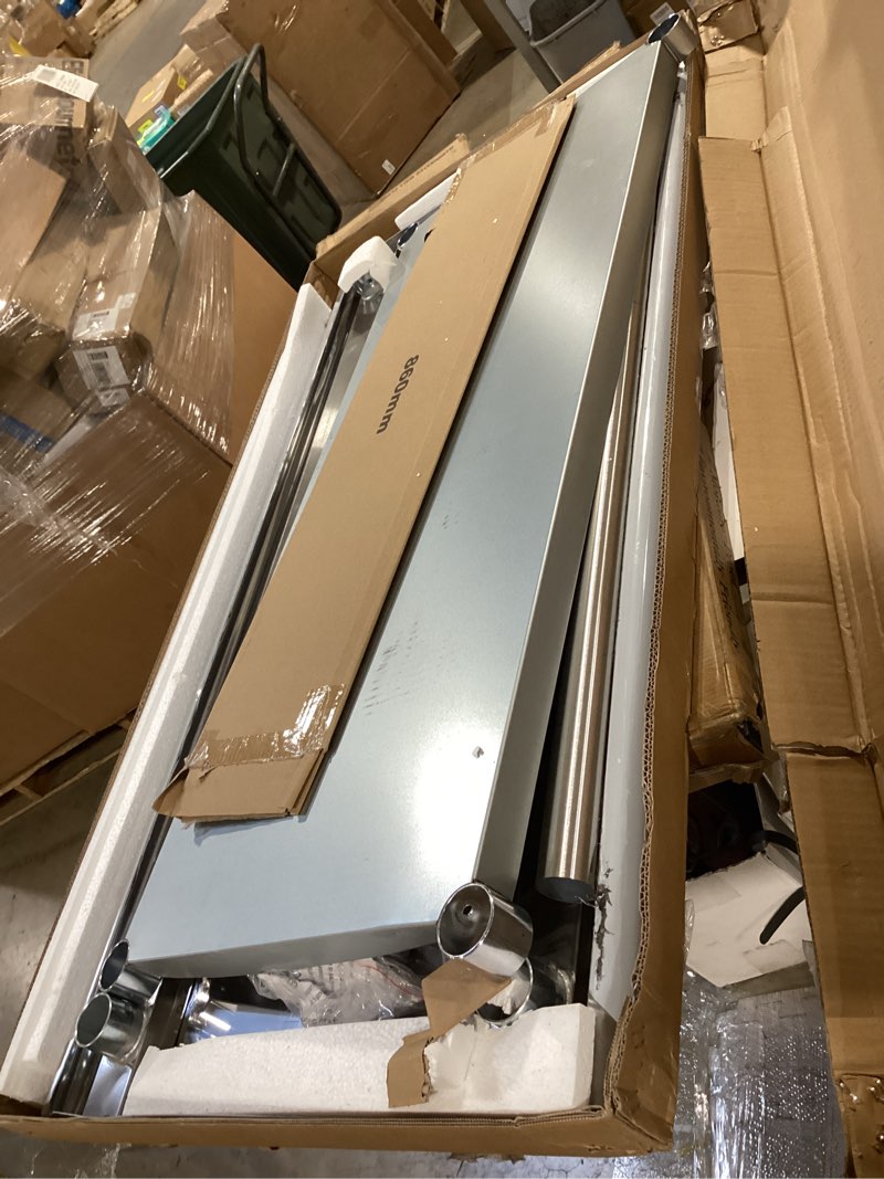 Condition photo showing As Is for stainless steel table for prep & work, nsf metal commercial heavy duty table with adjustable under shelf and foot for restaurant, home and hotel (24x48in)