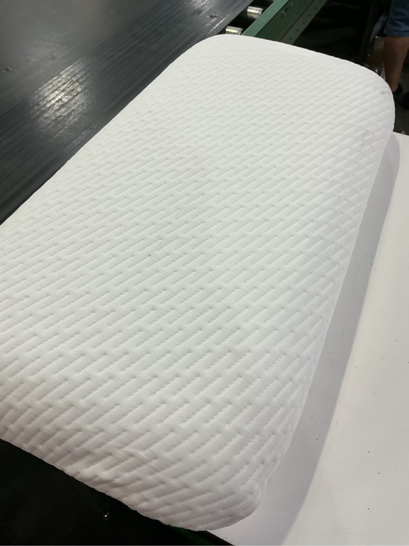 Condition photo showing As Is for tuft & needle premium pillow, king size 1-pack with adaptive foam, supportive and cool, certipur-us and greenguard gold certified, 3-year true warranty foam pillow set of 1 king