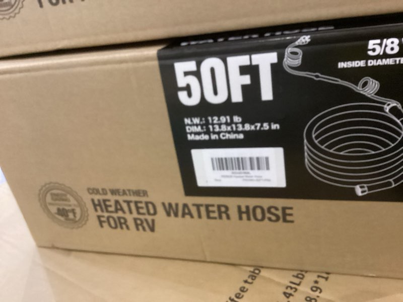 Condition photo showing New/Like New for 15 FT Heated Drinking Water Hose for RV Camper, NSF 372 Certified Garden Hose with Automatic Thermostat, Antifreeze Protection to -40°F, GFCI Protection, 5/8" ID, 3/4" GHT Adapter 15FT (4pcs)
