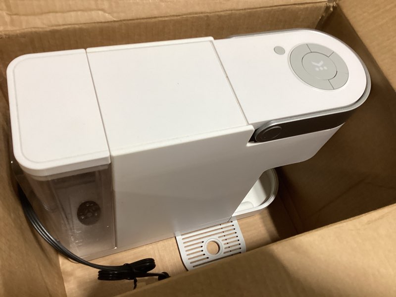 Condition photo showing As Is for Keurig K-Slim Single Serve K-Cup Pod Coffee Maker, Multistream Technology, 3 Brew Sizes, Slim and Sleek Design, 46oz Removable Reservoir, White