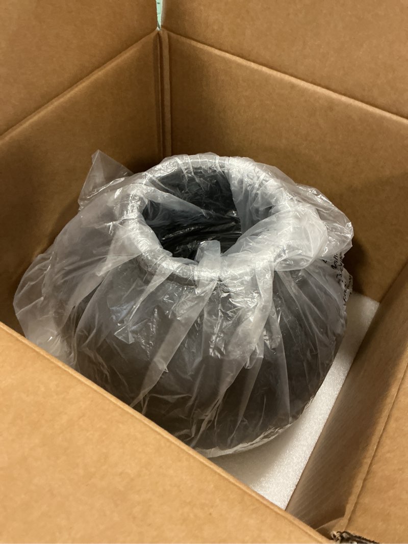 Condition photo showing Good Condition for Ceramic Rustic Vase, 10.8 Inch Farmhouse Minimalist Tall Flower Vase for Table, Living Room, Home Decor, Bathroom, Holiday, Wedding, Set of 1, Sandstone Black Sandstone Black 10.8 inch
