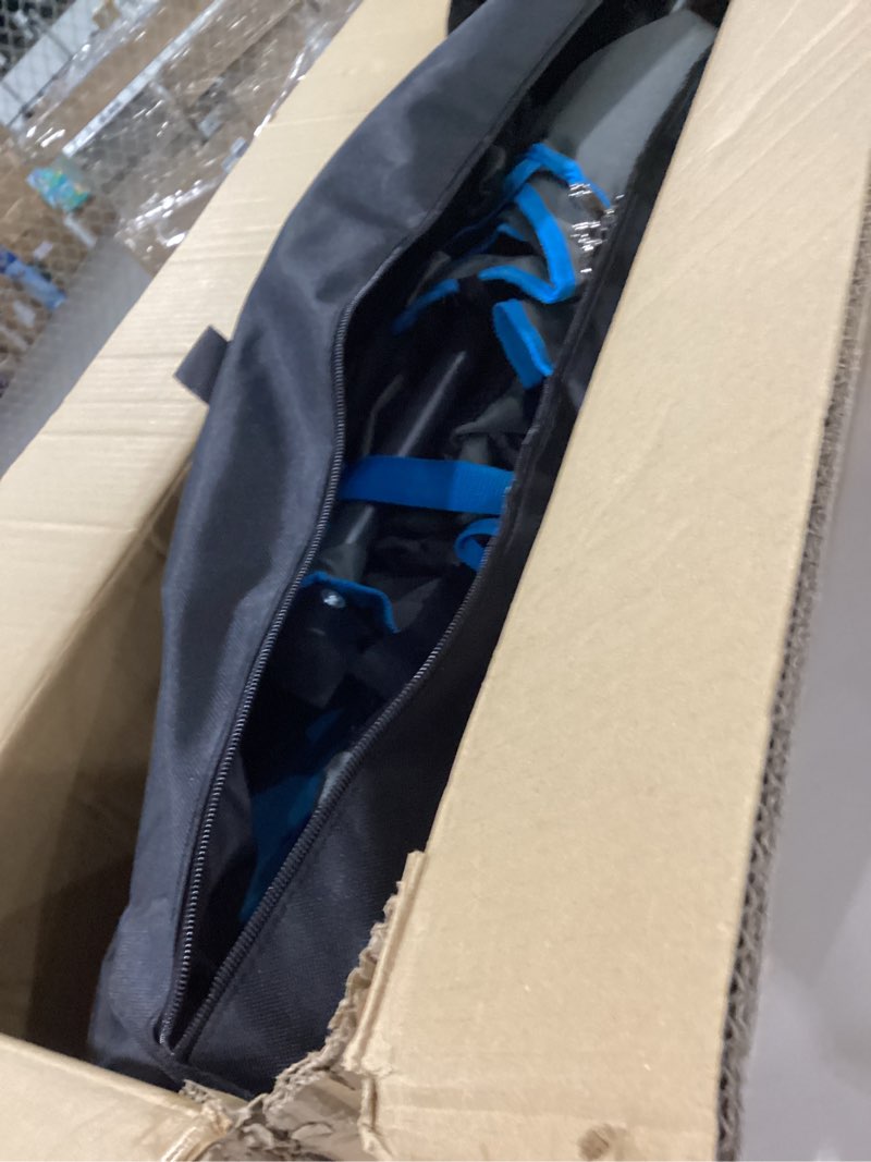 Condition photo showing Good Condition for Oversized Double Camping Chair Heavy Duty Camping Loveseat Extra Tall 2 Person Lawn Chair for Adults Foldable Camping Chairs with Cup Holders Perfect for Outdoor Sports Backyard(Bluegray) Oversized Two Seat Grey+blue