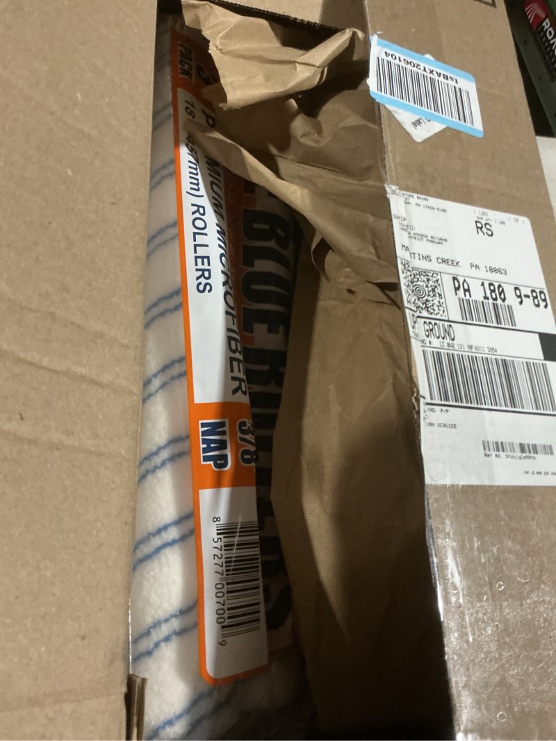 Condition photo showing Good Condition for True Blue 18" Professional Paint Roller Covers, 18Inch, Best for All Types of Painting Surfaces, Refill Bulk Pack (3, 3/8" Nap) 3 3/8" Nap