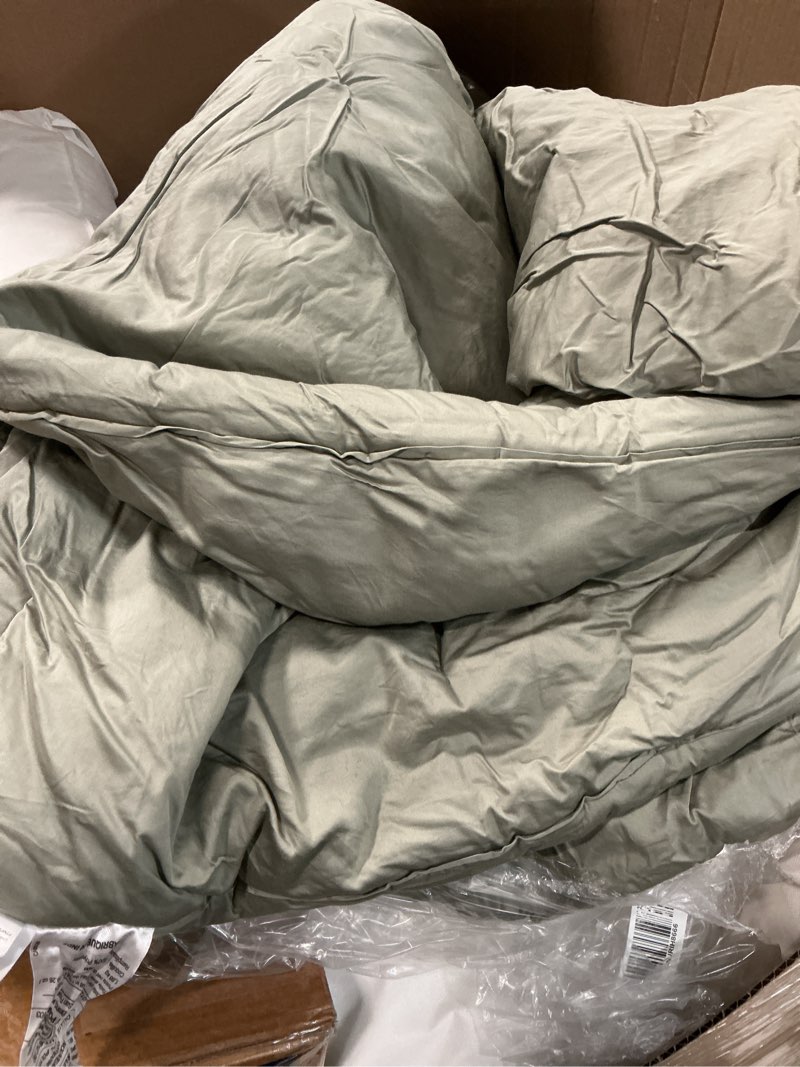 Condition photo showing Good Condition for classic organic percale duvet cover (88 in x 98 in )