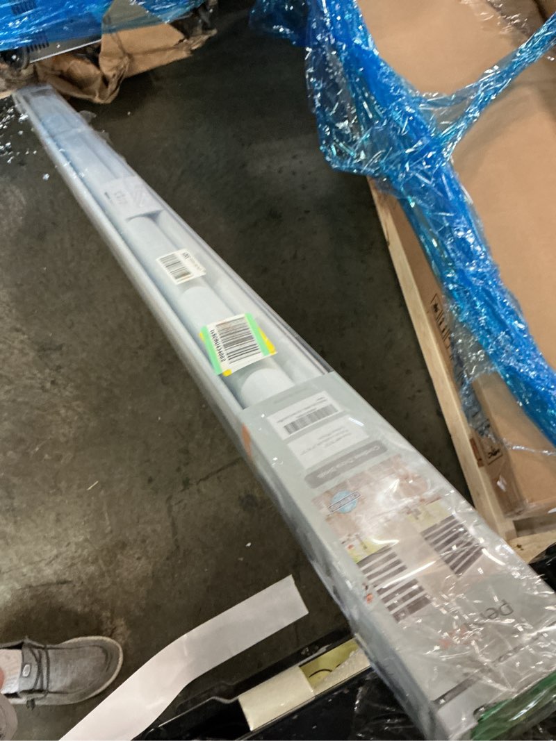 Condition photo showing As Is for persilux zebra blinds for windows, cordless roller shades window treatments (69" w x 72" h, white) light filtering dual layer roller window shades light filtering sheer shades for home and office 69"w x 72"h white