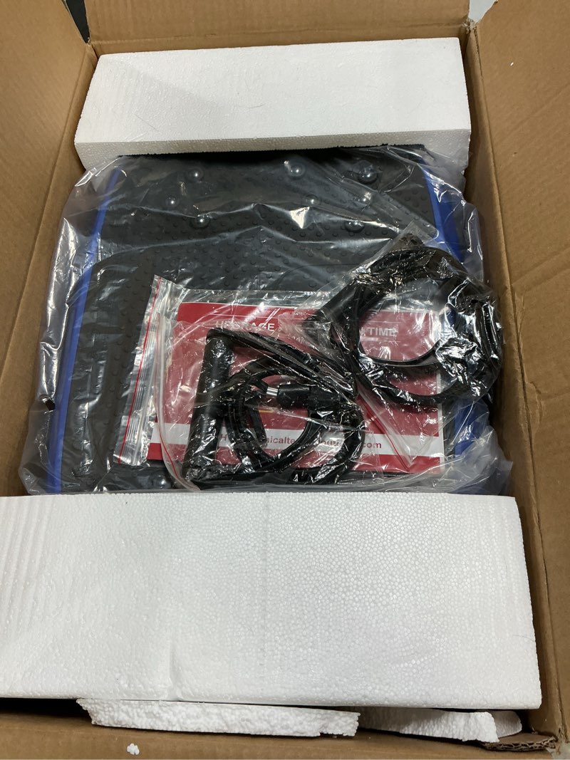 Condition photo showing Good Condition for Vibration Plate Exercise Machine, Vibrating Fitness Platform for Lymphatic Drainage, Full Body Shaker Workout Equipment, Bluetooth Power Shaping Vibrate Plate, Board Sport for Home Exercise Gym, Blue