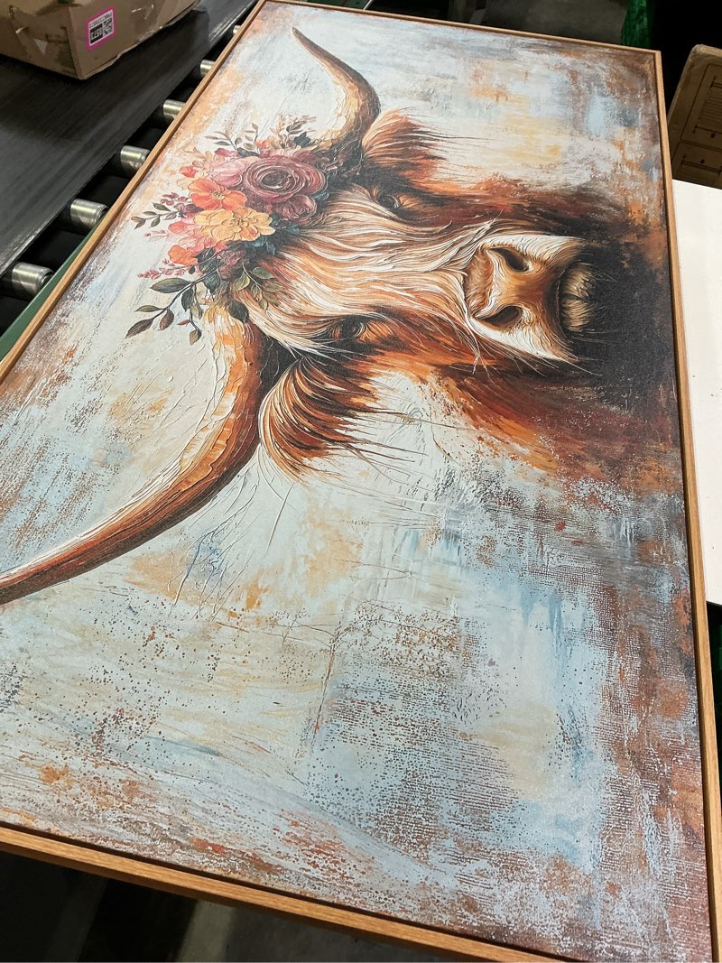 Condition photo showing New/Like New for canvas wall art decor canvas art wall decor highland cow wall art prints wall art picutures for living room large vintage wall art decor framed artwork for walls home bedroom office decorations 29" x 59"