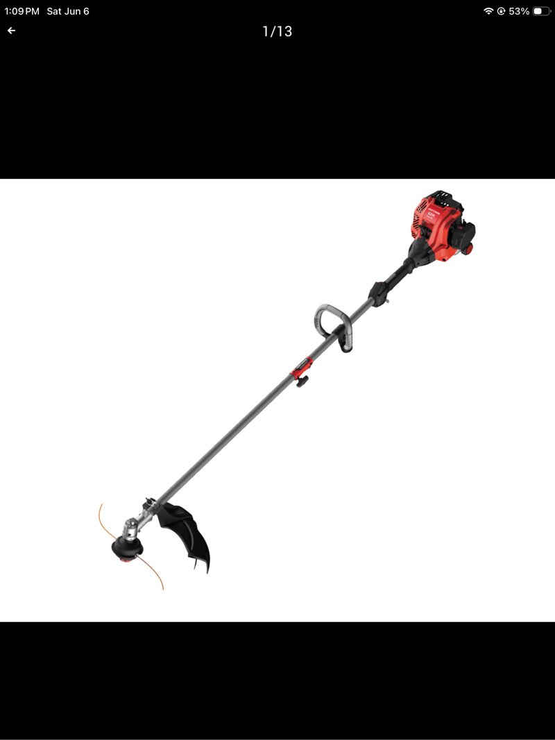 used craftsman ws2200 25-cc 2-cycle 17-in straight shaft attachment capable gas string 