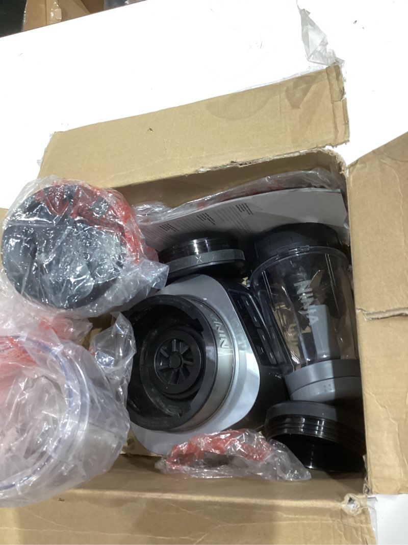 Condition photo showing As Is for Ninja Blenders for Kitchen | Smoothie Blender, Mixer, Grinder - Premium Blending Performance for Sauces, Frozen Drinks, and More | 1200 Peak Watt Motor | SS101 Foodi Personal Smoothie Maker