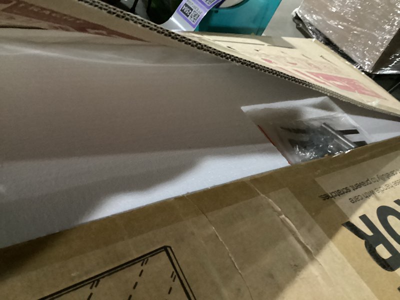 Condition photo showing New/Like New for Keonjinn Brushed Nickel Bathroom Mirror for Wall 28 x 36 in, Rectangular Metal Framed Silver Mirror for Vanity Square Corner Aluminum Alloy Rectangle Modern Mirror for Over Sink(Horizontal/Vertical) Brushed Nickel 36"L x 28"W