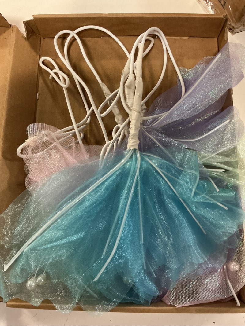 Condition photo showing Good Condition for amyhill 6 pcs butterfly centerpieces for tables butterfly party decorations large double layer 3d silk butterflies with wire stems desktop ornaments for wedding bridal birthday decor(pastel color)